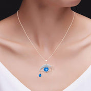 Angel Eye Teardrop Pendant Necklace
