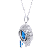 Angel Eye Teardrop Pendant Necklace