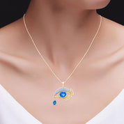 Angel Eye Teardrop Pendant Necklace