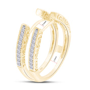 Cathedral Guard Enhancer Wedding Ring Cubic Zirconia Sterling Silver