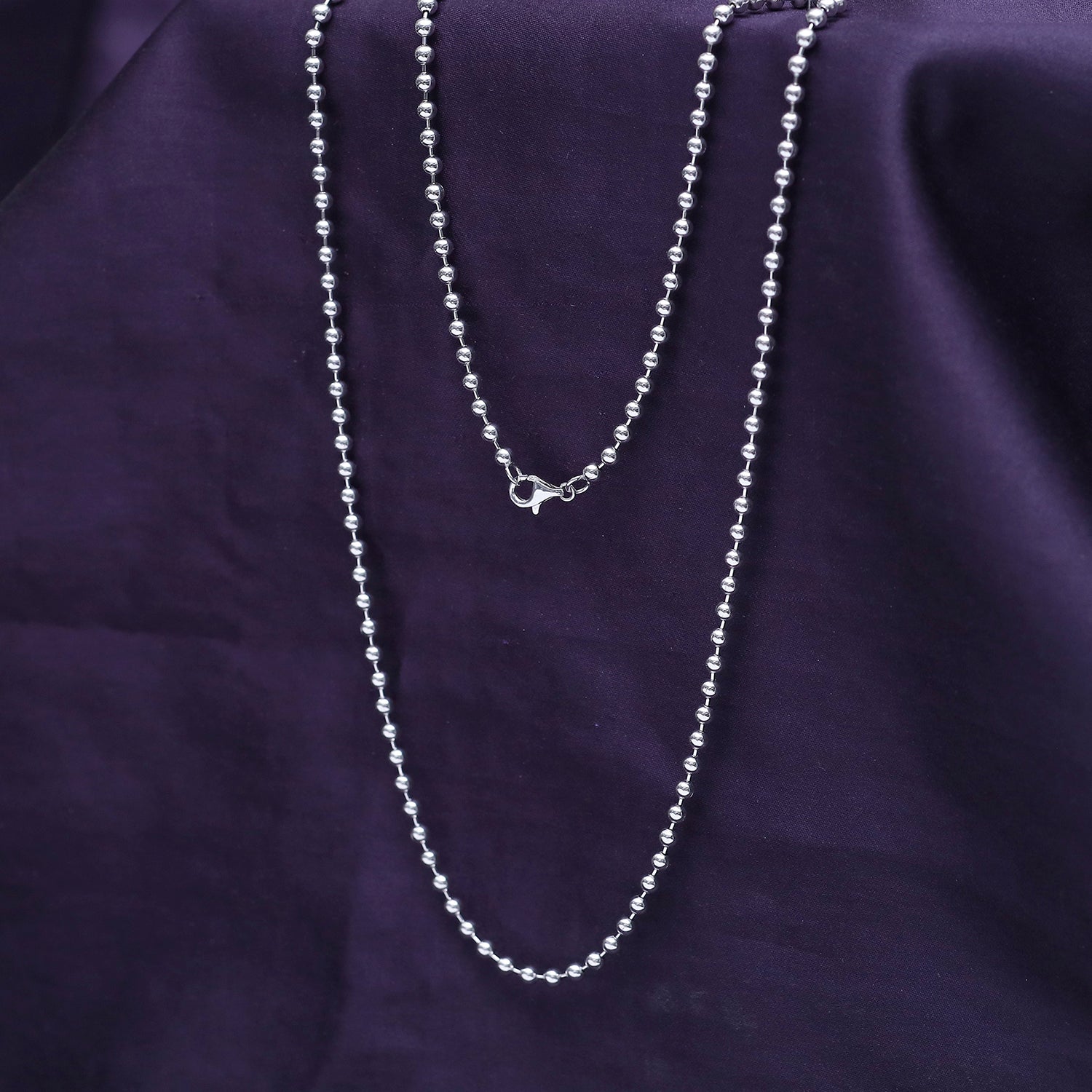 Ball Bead Chain Necklace for Women and Men
