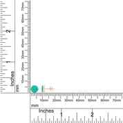 7MM Turquoise Gemstone Dome Button Stud Earrings Sterling Silver