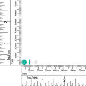 7MM Turquoise Gemstone Dome Button Stud Earrings Sterling Silver