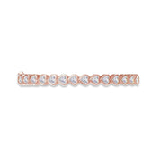 4MM Heart Shape White Cubic Zirconia Bangle Bracelet