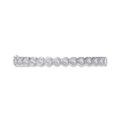 Heart Shape 4mm Lab Created Moissanite Bangle Bracelet