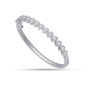 Heart Shape 4mm Lab Created Moissanite Bangle Bracelet