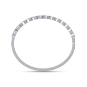 4MM Heart Shape White Cubic Zirconia Bangle Bracelet