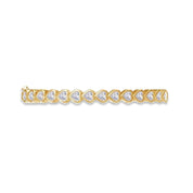 Heart Shape 4mm Lab Created Moissanite Bangle Bracelet