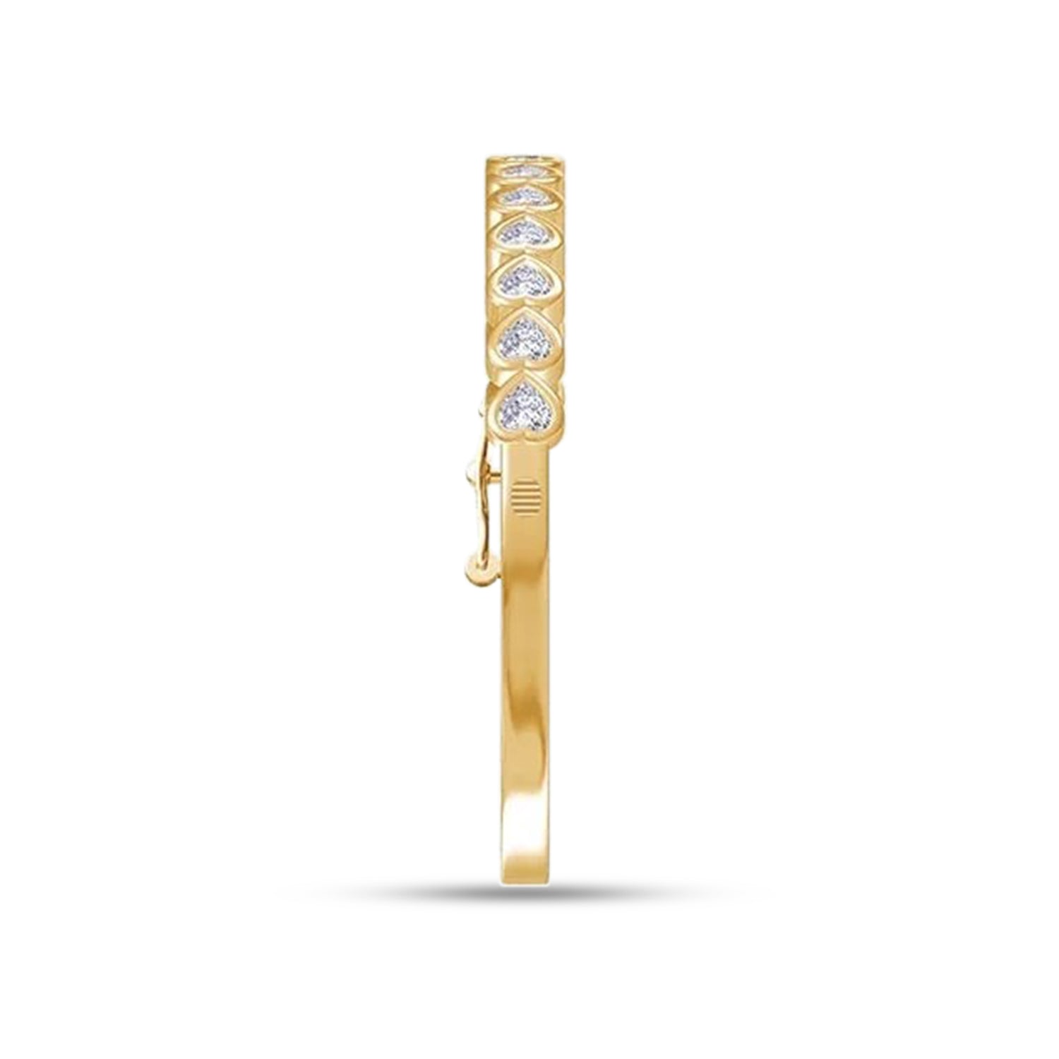 Heart Shape 4mm Lab Created Moissanite Bangle Bracelet
