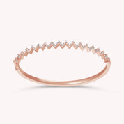 Zig Zag Classic Bangle Bracelets Lab Created Moissanite