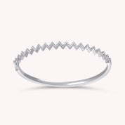 Zig Zag Classic Bangle Bracelets Lab Created Moissanite