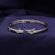 Round Shape 0.50 Carat Lab Grown Diamond Bangle Bracelet
