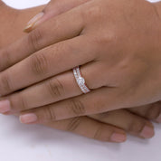 2 Carat Lab Grown Diamond Bridal Ring Set for Women