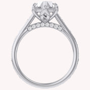 4.20 CT Vintage Inspired Filigree Bridal Ring Set with Hidden Halo Lab grown Diamond