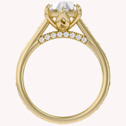 4.20 CT Vintage Inspired Filigree Bridal Ring Set with Hidden Halo Lab grown Diamond