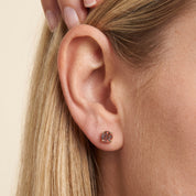 Birthstone Stud Earrings for Women, 4mm Round Simulated Gemstone Studs, Jewelry for Her (0.5 Ct)