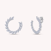 Marquise Shape 3.10 Carat Lab Grown Diamond Stud Earrings