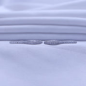 Dagger Drop Hoop White Cubic Zirconia Earrings (Height 19.50 MM & Width 10.90 MM)