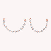 Lab Created Moissanite Dangle Drop Hoop Earrings