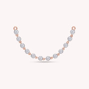 Lab Created Moissanite Single Piece Dangle Drop Hoop Earrings