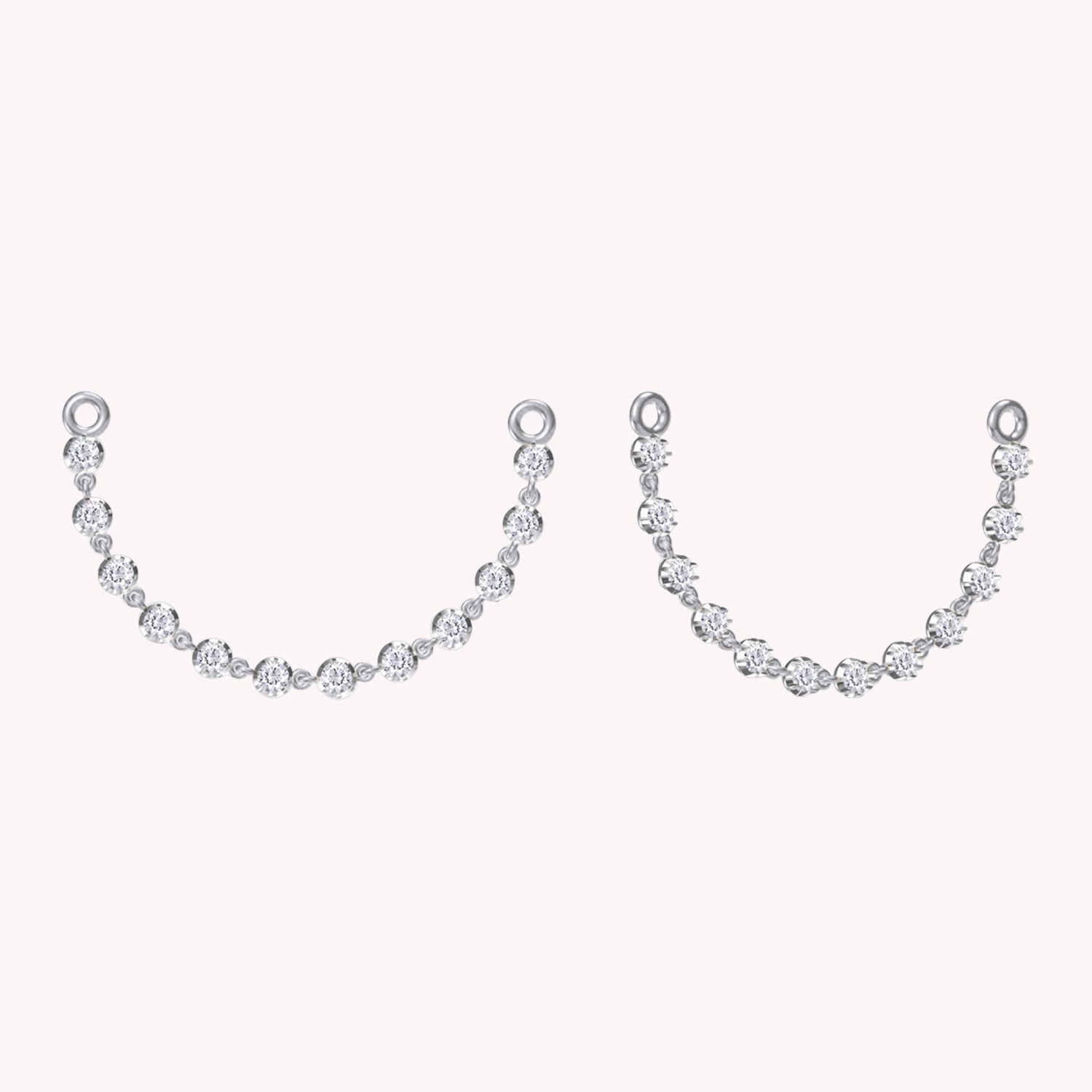Lab Created Moissanite Dangle Drop Hoop Earrings