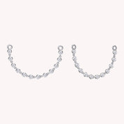 Lab Created Moissanite Dangle Drop Hoop Earrings