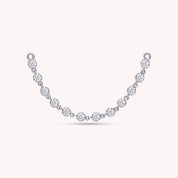 Lab Created Moissanite Single Piece Dangle Drop Hoop Earrings