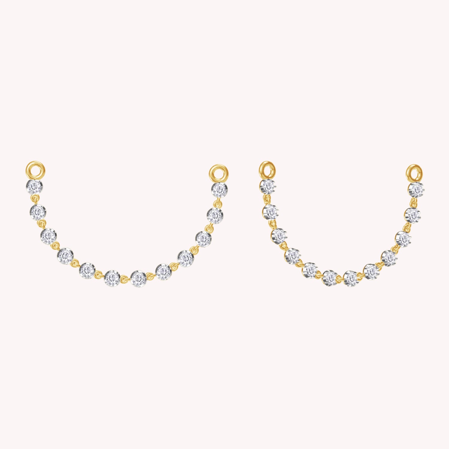 Lab Created Moissanite Dangle Drop Hoop Earrings