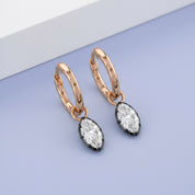 1.00 Carat Marquise Cut Lab Grown Diamond Drop Dangle Earrings