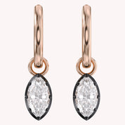 1.00 Carat Marquise Cut Lab Grown Diamond Drop Dangle Earrings