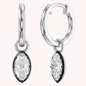 1.00 Carat Marquise Cut Lab Grown Diamond Drop Dangle Earrings