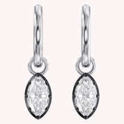 1.00 Carat Marquise Cut Lab Grown Diamond Drop Dangle Earrings