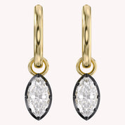 1.00 Carat Marquise Cut Lab Grown Diamond Drop Dangle Earrings