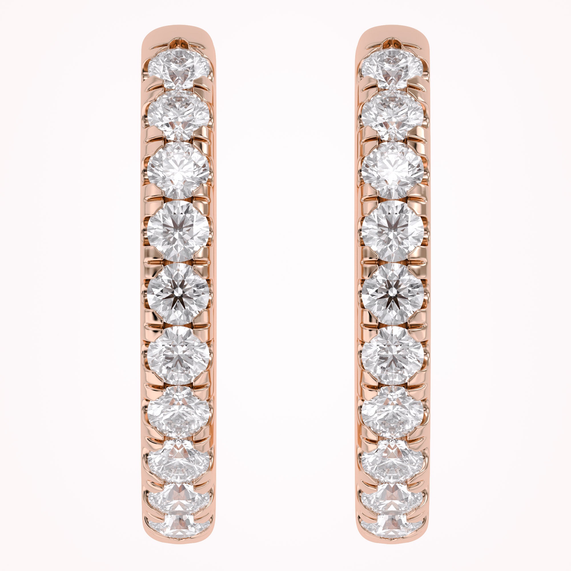 Lab Grown Diamond 10mm Huggie Hoop Earrings