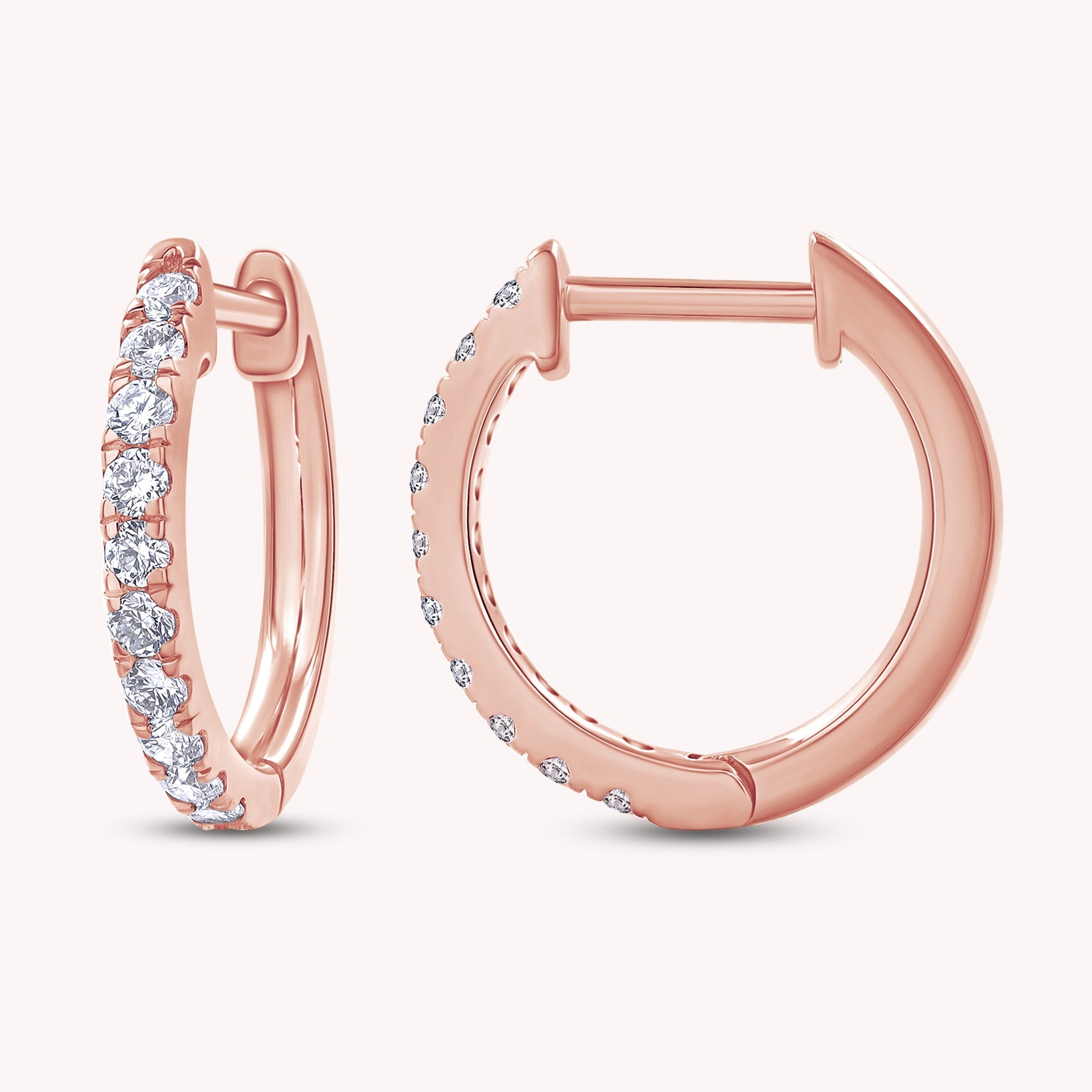 Lab Grown Diamond 10mm Huggie Hoop Earrings