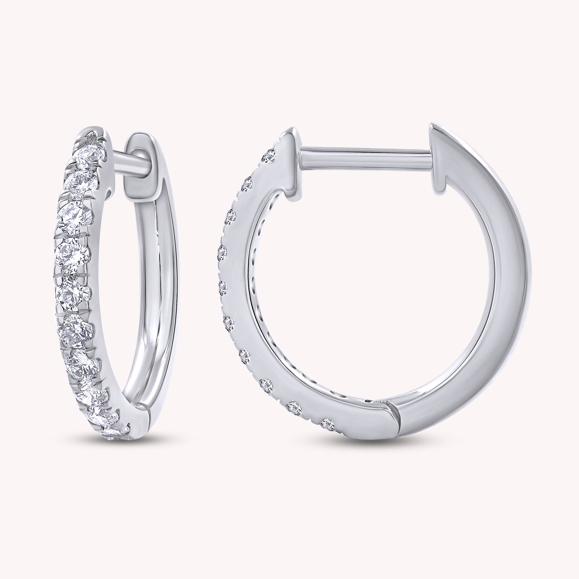 Lab Grown Diamond 10mm Huggie Hoop Earrings