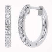 Lab Grown Diamond 10mm Huggie Hoop Earrings