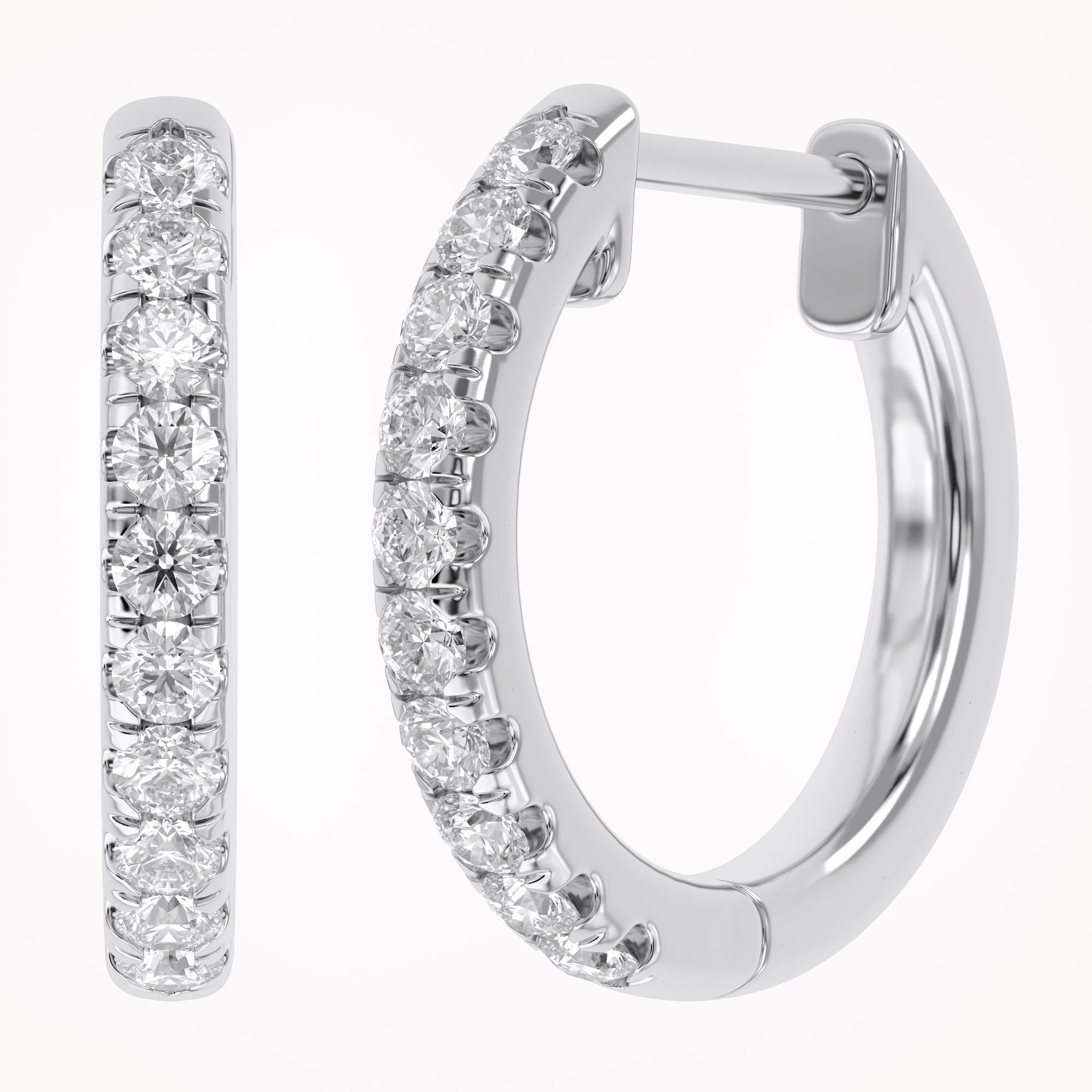 Lab Grown Diamond 10mm Huggie Hoop Earrings
