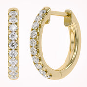 Lab Grown Diamond 10mm Huggie Hoop Earrings