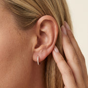 Lab Grown Diamond Huggie Hoop Earrings