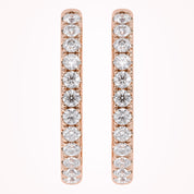 Huggie Hoop Round Lab Grown Diamond Earrings