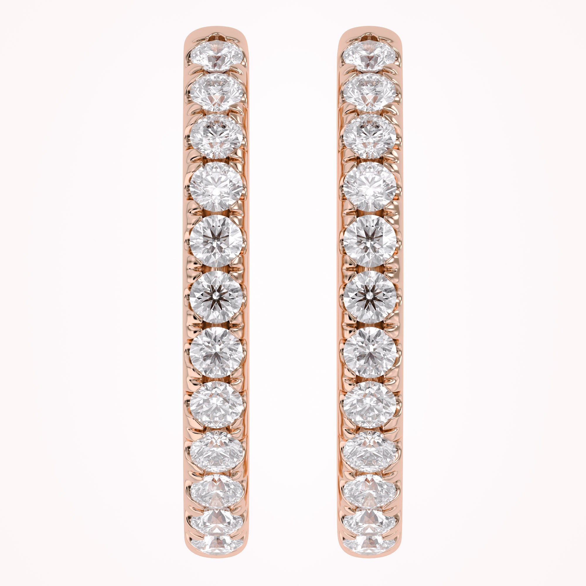 Huggie Hoop Round Lab Grown Diamond Earrings