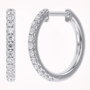 Huggie Hoop Round Lab Grown Diamond Earrings
