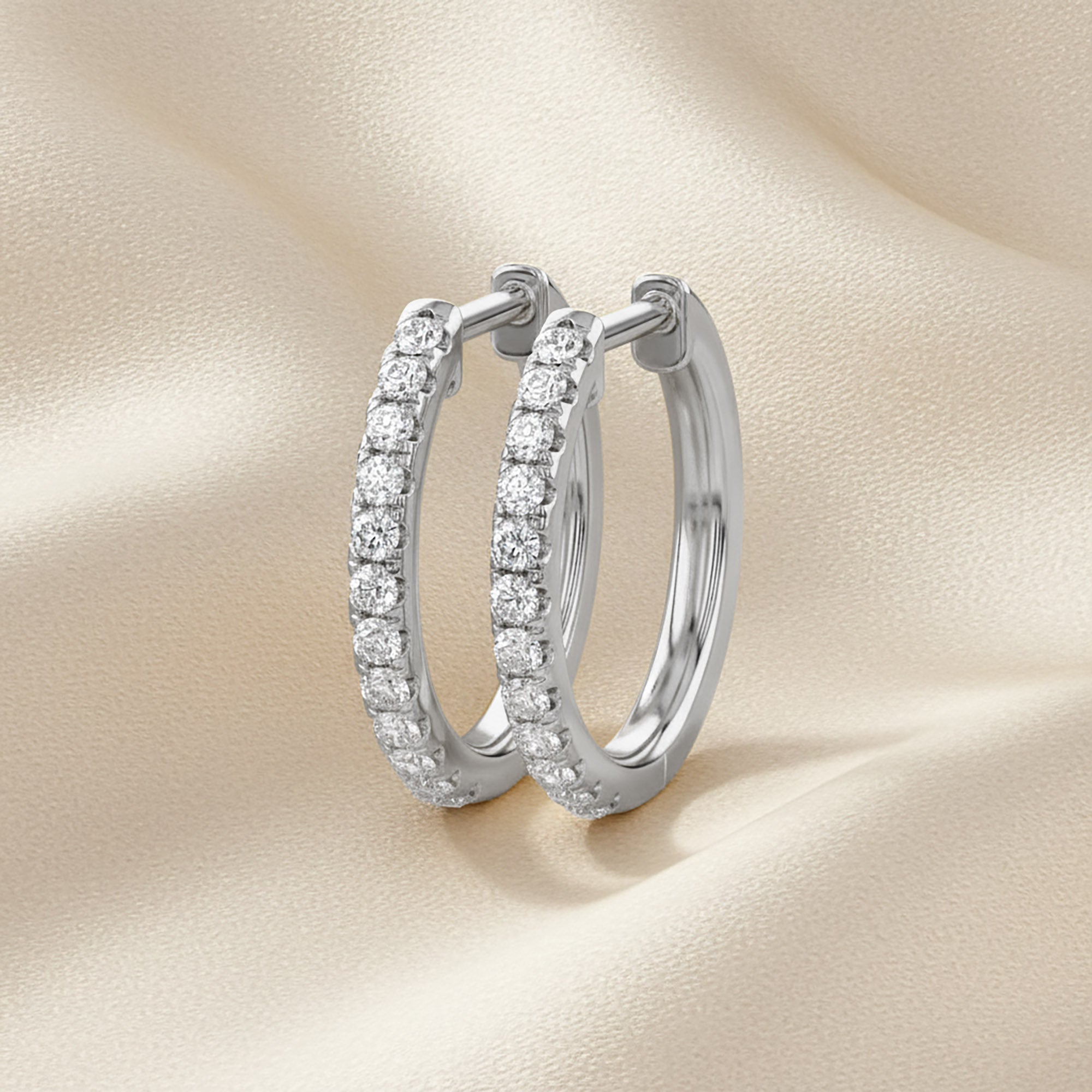Lab Grown Diamond Huggie Hoop Earrings