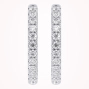 Huggie Hoop Round Lab Grown Diamond Earrings