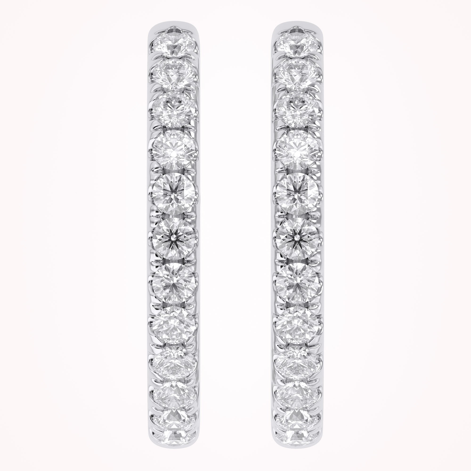 Huggie Hoop Round Lab Grown Diamond Earrings