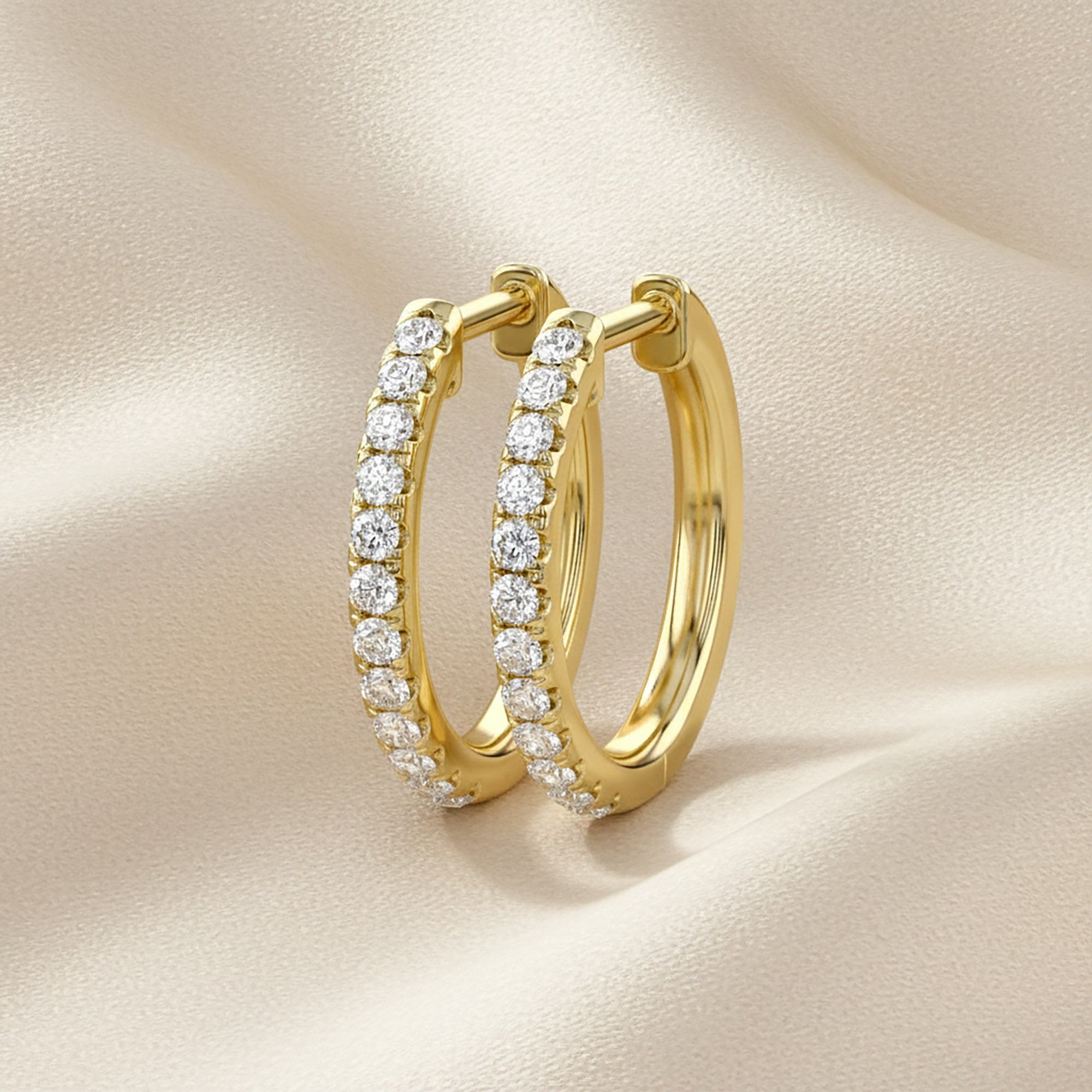 Lab Grown Diamond Huggie Hoop Earrings