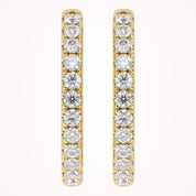 Huggie Hoop Round Lab Grown Diamond Earrings