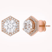 Elegant Round Cut Lab Grown Diamond Earrings