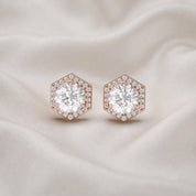 Elegant Round Cut Lab Grown Diamond Earrings